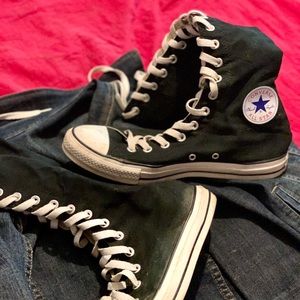 Knee-high black Converse - men’s size 9/women’s 11
